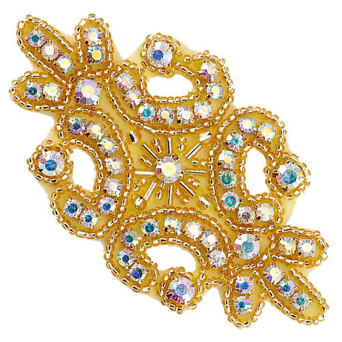 PriceLess Crystal Trim Applique #604 Crystal AB/Gold