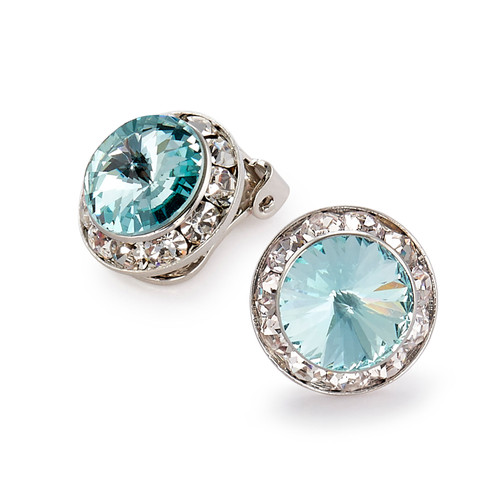 15mm Performance Earrings - Aquamarine Clipped