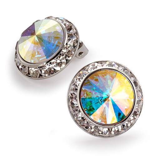 20mm Performance Earrings - Crystal AB Clipped