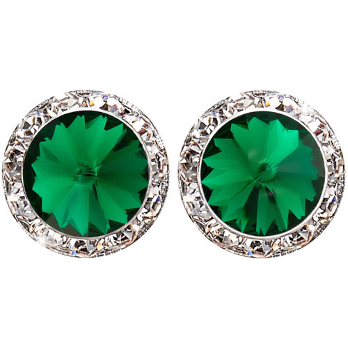 20mm Performance Earrings - Emerald Pierced