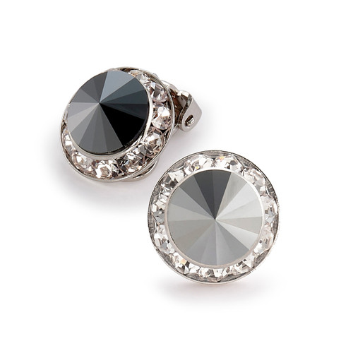 15mm Performance Earrings - Hematite Clipped