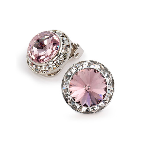 15mm Performance Earrings - Light Amethyst Clipped