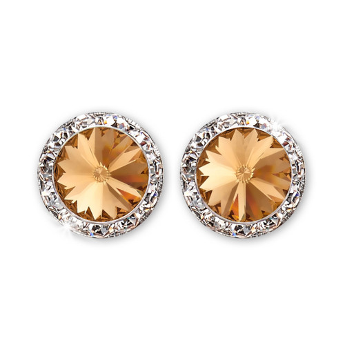 15mm Performance Earrings - Light Colorado Topaz Clipped