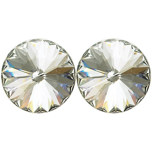 Starlight Crystal Earrings 8.5mm Simple Rivoli - Crystal Clipped