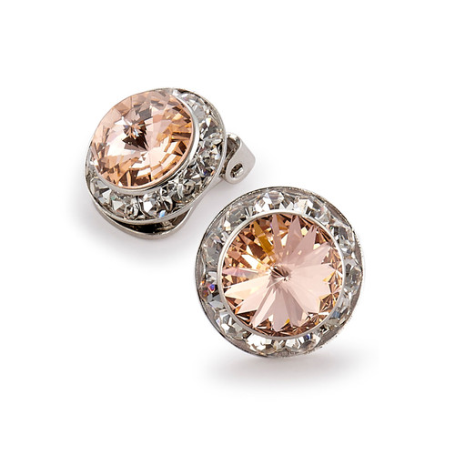 15mm Performance Earrings - Light Peach Clipped