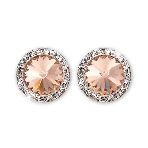 15mm Performance Earrings - Light Peach Pierced