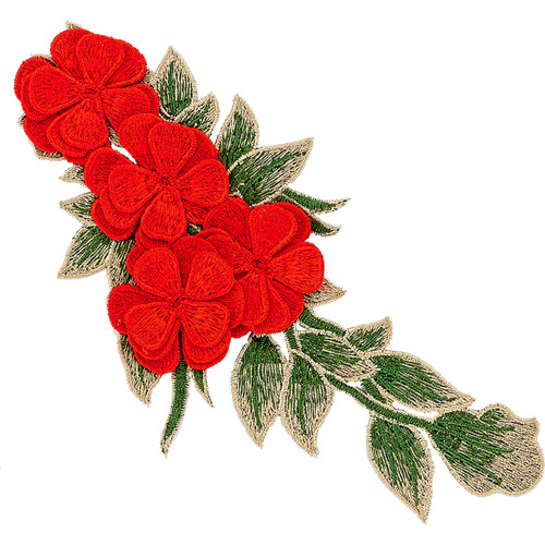 DIY Applique Embroidered 901 Red