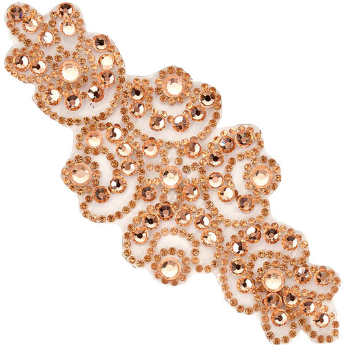 PriceLess Crystal Trim Applique Gel Backed 632 Light Peach