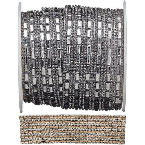 PriceLess Crystal Banding Gel Backed 532 Black Diamond