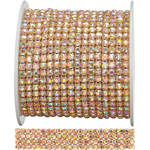 PriceLess Crystal Banding Metal Set 4 Row Silk AB
