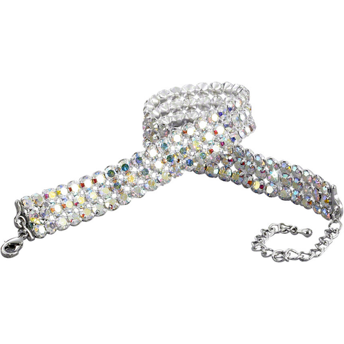 Starlight Crystal Jewelry™ 3 Row Choker Crystal AB 11"