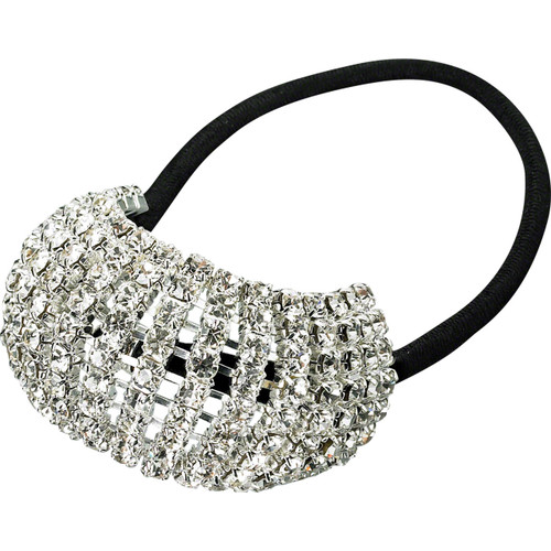 Rhinestone Flexible Ponytail Binder Medium - Crystal