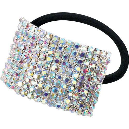 Rhinestone Ponytail Binder Large Cuff - Crystal AB