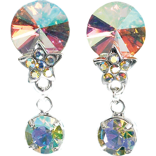 Rivoli Dangle Earrings - Crystal AB Pierced