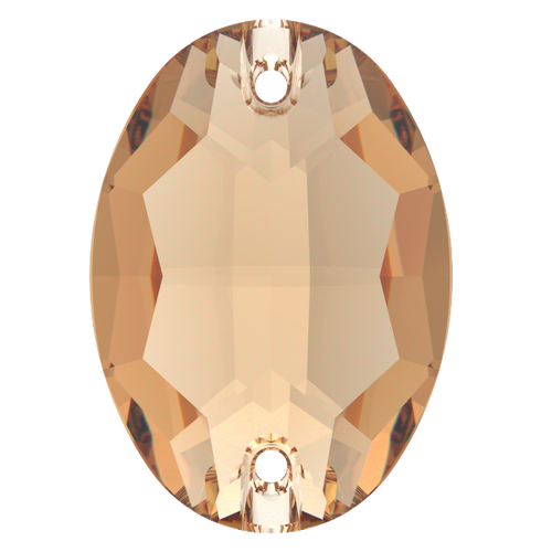 Preciosa Sew On Oval Honey 16x11mm