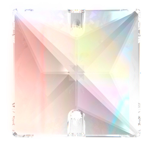 Preciosa Crystal Sew On Square Crystal AB 22mm
