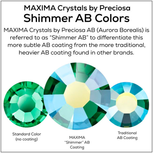 MAXIMA Crystals by Preciosa Flatback Rhinestones Light Rose Shimmer AB 16ss