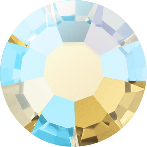 MAXIMA Crystals by Preciosa Flatback Rhinestones Light Topaz Shimmer AB 16ss