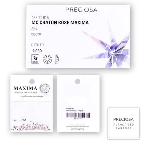 MAXIMA Crystals by Preciosa Flatback Rhinestones Light Rose Shimmer AB 05ss