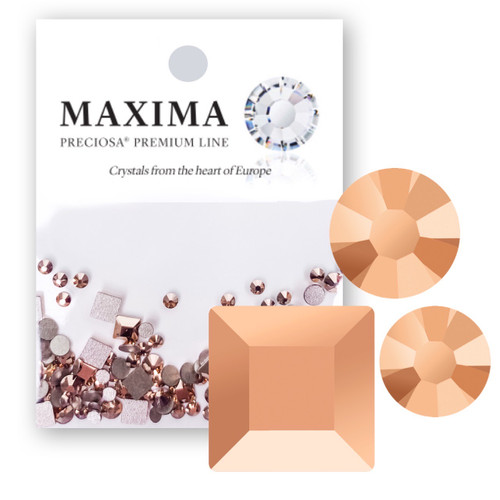 MAXIMA Crystals by Preciosa Mix Pack Square Shape Capri Gold