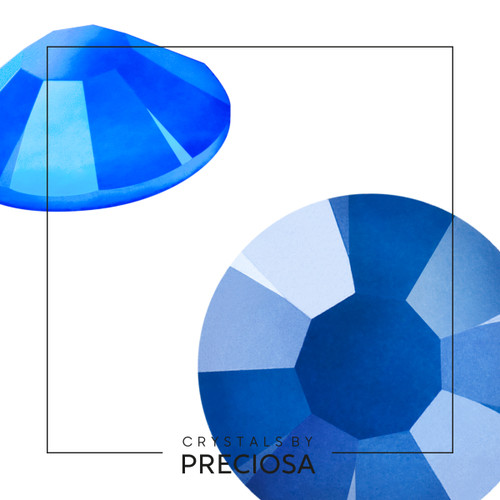 MAXIMA Crystals by Preciosa Flatback Rhinestones Neon Blue 30ss
