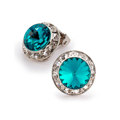15mm Performance Earrings - Blue Zircon Clipped