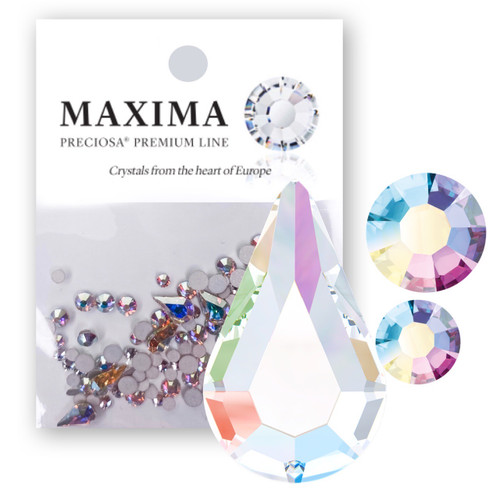 Preciosa Crystal Mix Pack Pear Shape (6x3.6mm) Crystal AB