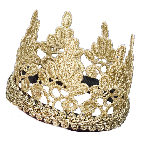 Make Your Own Custom Rhinestone Accessory - Small Metallic Gold Crown