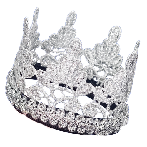 Make Your Own Custom Rhinestone Accessory - Small Metallic Silver Crown