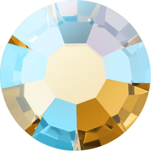 MAXIMA Crystals by Preciosa Flatback Rhinestones Topaz Shimmer AB 12ss