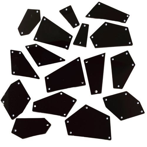 PriceLess Trims Shattered Mirror Mix Black