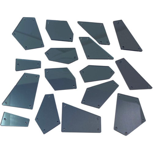 PriceLess Trims Shattered Mirror Mix Charcoal