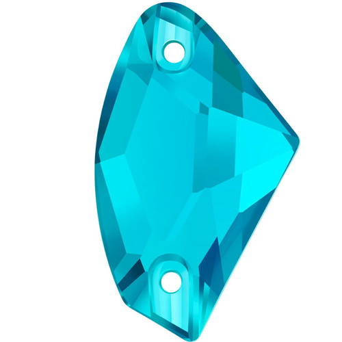 Starcut Crystal Sew On Galactic Blue Zircon 19x12mm