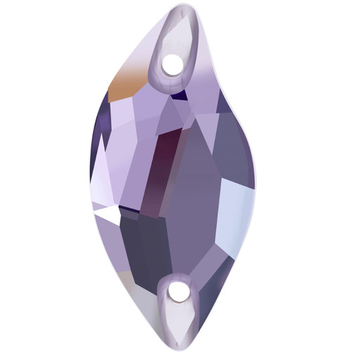 Starcut Crystal Sew On Leaf Amethyst 20x10mm