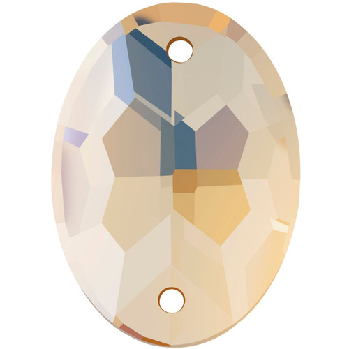 Starcut Crystal Sew On Oval Golden Shadow 18x13mm