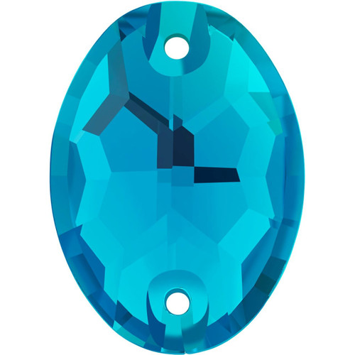 Starcut Crystal Sew On Oval Blue Zircon 18x13mm