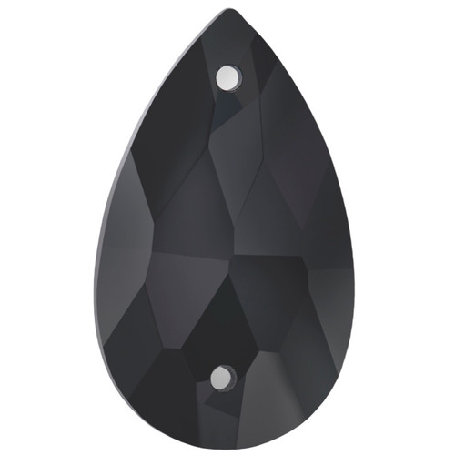 Starcut Crystal Sew On Pear Jet 18x10.5mm