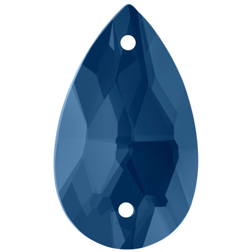 Starcut Crystal Sew On Pear Montana 22x13mm