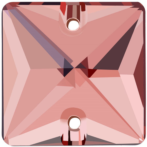 Starcut Crystal Sew On Square Burgundy 14mm