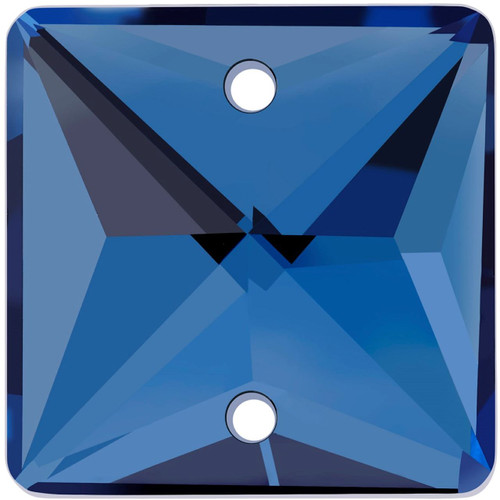 Starcut Crystal Sew On Square Montana 14mm