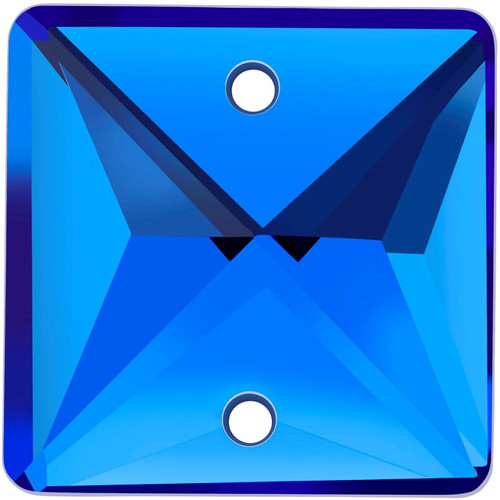 Starcut Crystal Sew On Square Sapphire 14mm