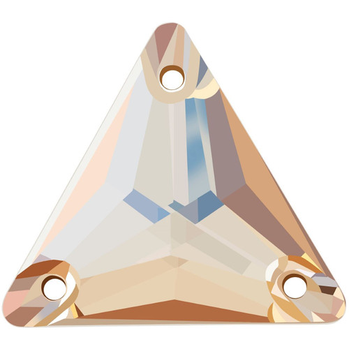 Starcut Crystal Sew On Triangle Golden Shadow 16mm