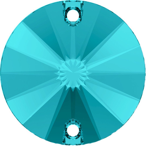 Starcut Crystal Sew On Rivoli Blue Zircon 14mm
