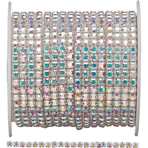Priceless Crystal Metal Set Banding Crystal AB/Silver 1 Row