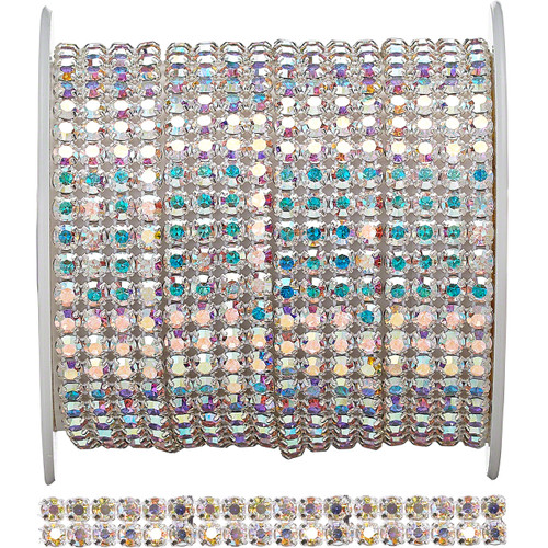 Priceless Crystal Metal Set Banding Crystal AB/Silver 2 Row