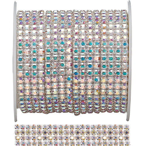 Priceless Crystal Metal Set Banding Crystal AB/Silver 4 Row