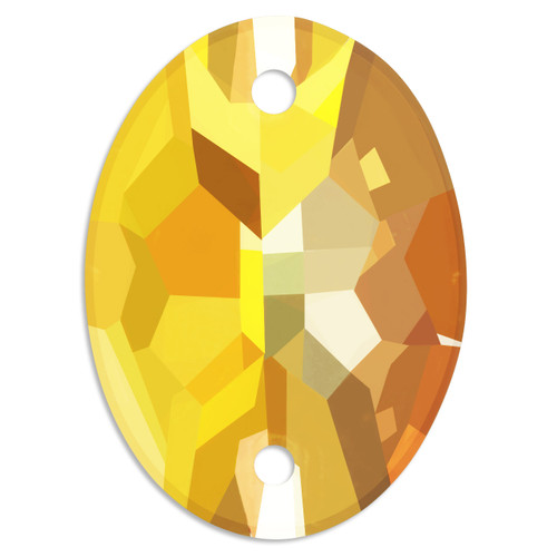 Starcut Crystal Sew On Oval Sunflower 18x13mm