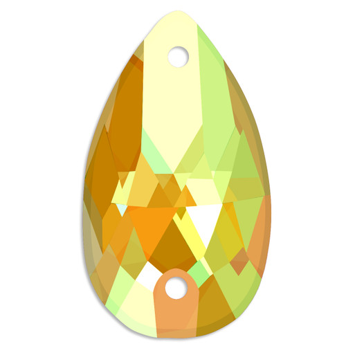 Starcut Crystal Sew On Pear Sunflower 22x13mm