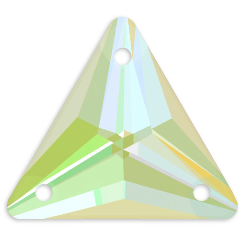 Starcut Crystal Sew On Triangle Mint Green Delite 16mm