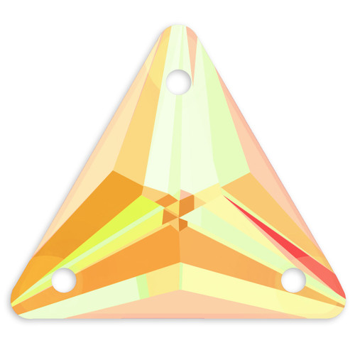 Starcut Crystal Sew On Triangle Sunshine Delite 16mm